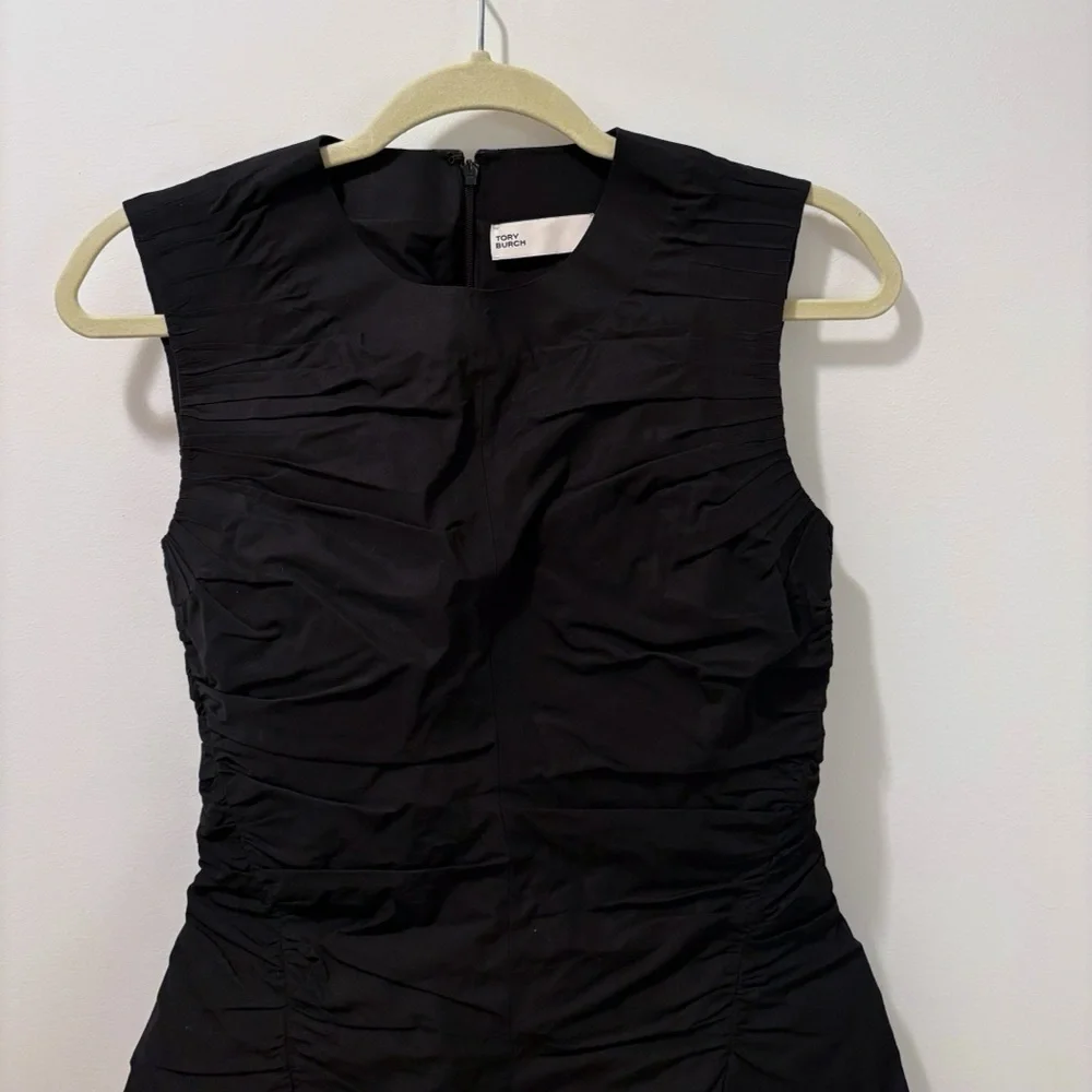 Tory Burch Ruched Silk Cotton Dress